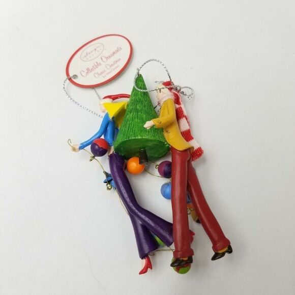 Couple Xmas Tree And Lights Christmas Ornament Collectible Design Design New - Picture 9 of 9